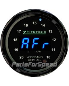 Zeitronix ZR-1 Air Fuel Ratio Gauge Wideband Black Bezel Blue LED
