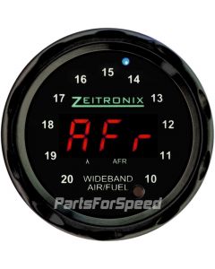Zeitronix ZR-1 Air Fuel Ratio Gauge Wideband Black Bezel Red LED Digits