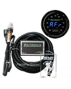 Zeitronix ZT-2 plus Black ZR-2 Multi Gauge Bundle with Black bezel and Blue LED Digits