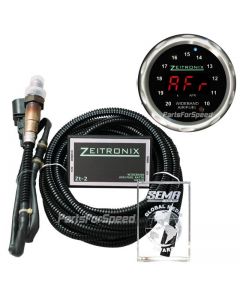 Zeitronix ZT-2 plus Black ZR-2 Multi Gauge Bundle with Silver bezel and Red LED Digits